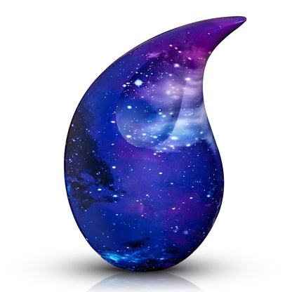 Cosmic Galaxy Teardrop Urns For Human Ashes 10" Inch Large