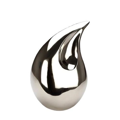 Silver Teardrop Cremation Urns Medium Size