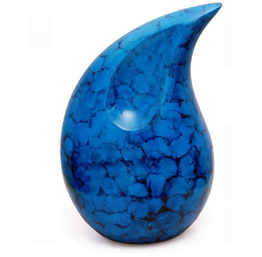 Blue Fire Teardrop Urns for Ashes Large Size